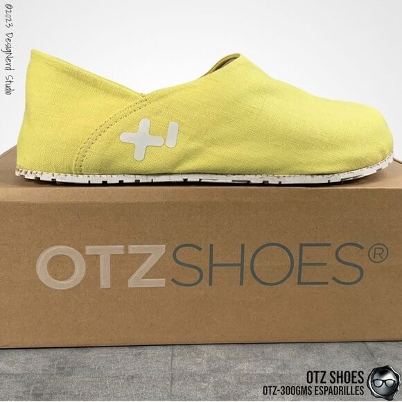 OTZ SHOES OTZ-300GMS LINEN ESPADRILLES MINIMALIST SLIP ON IN YELLOW WITH CORK main image 4